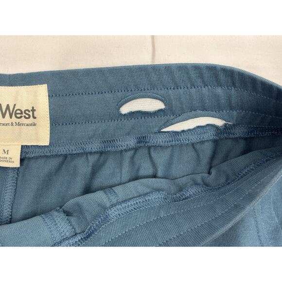 Up West Women’s M High Rise Corton Drawstring Shorts 6.5” Inseam Blue Pockets - Picture 6 of 10